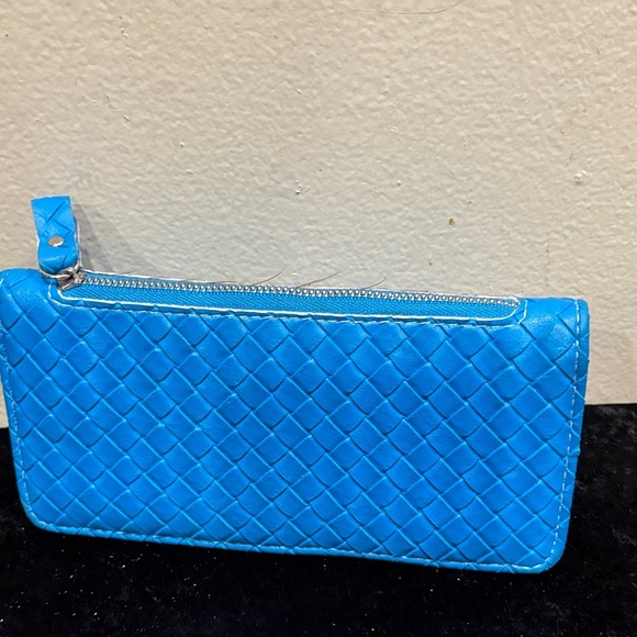Handbags - Blue Quilted Women's wallet